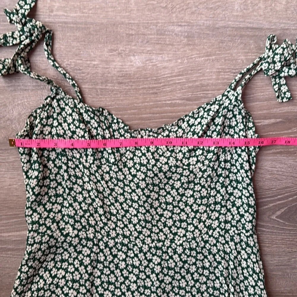 REFORMATION Nikita Midi Floral Green Dress 12 - Picture 9 of 13